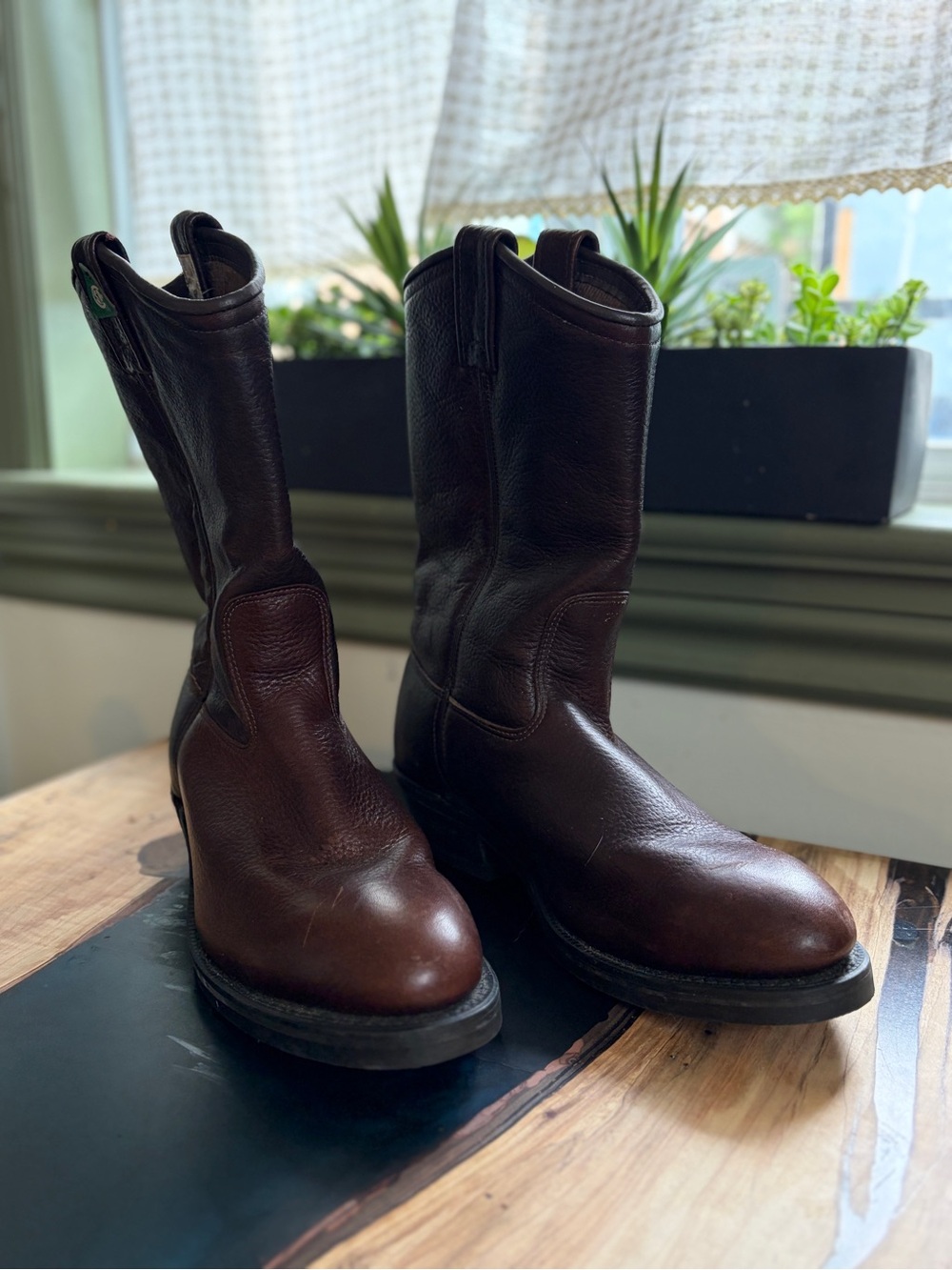 Canada West Brown Leather, Steel Toe Boots